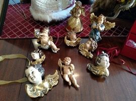 Italian wooden cherubs and putti's
