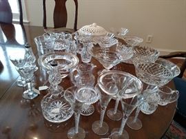I cleaned out the pantry today and found William Yeoward, Kosta Boda, Waterford and a little Baccarat and Lenox