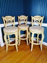 Three Swivel Barstools http://www.ctonlineauctions.com/detail.asp?id=712485