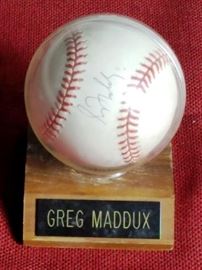 Greg Maddux MLB HOF Autographed                http://www.ctonlineauctions.com/detail.asp?id=712185