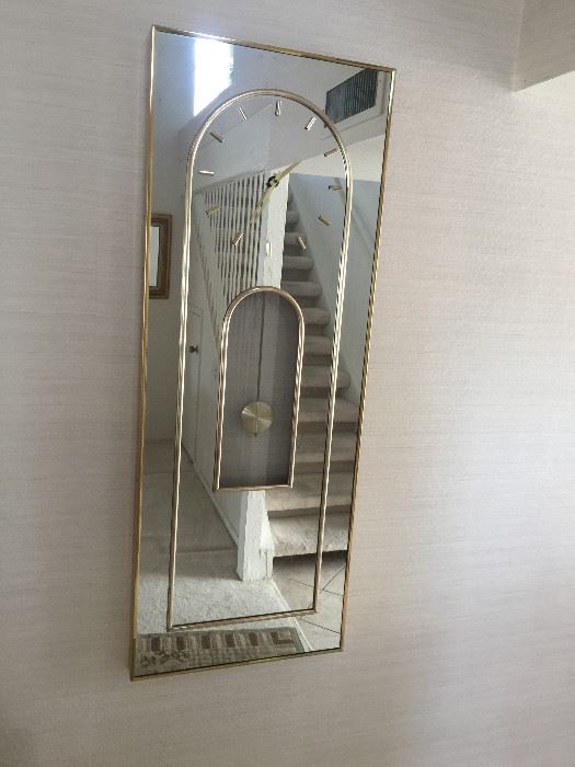 Mirror Clock  approx  4 ft ht  18 inch wide