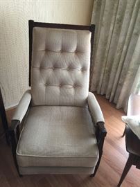  (2) High back fabric  reclining chairs   approx 42 inch ht   24 inch wide and 21 inch depth