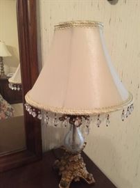 (2) decorative table lamps  approx 33 inch ht