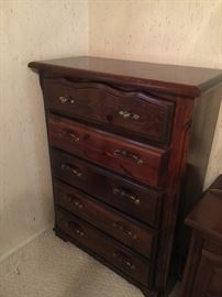 5 drawer chest   approx 51 inch ht   18 inch depth             39 inch long