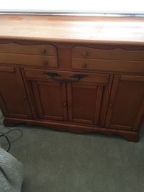 Chest /Cabinet  approx 34 inch ht  48 inch long  18 inch depth  ( 3 drawers on top and cabinets on bottom) 