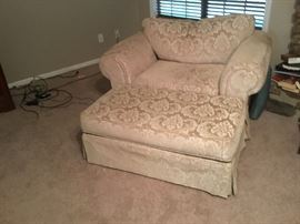 Extra large chair & other ottoman