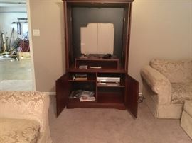TV cabinet - open
