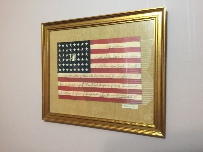 Framed flag picture