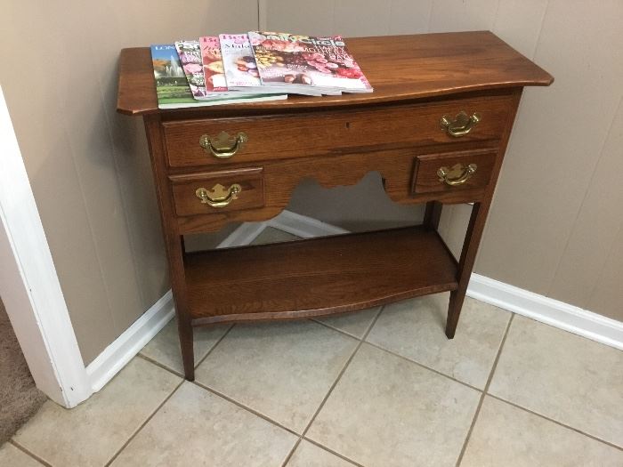 Small occasional table with drawers & shelf