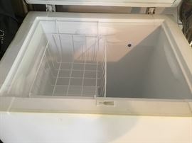 Inside of small freezer