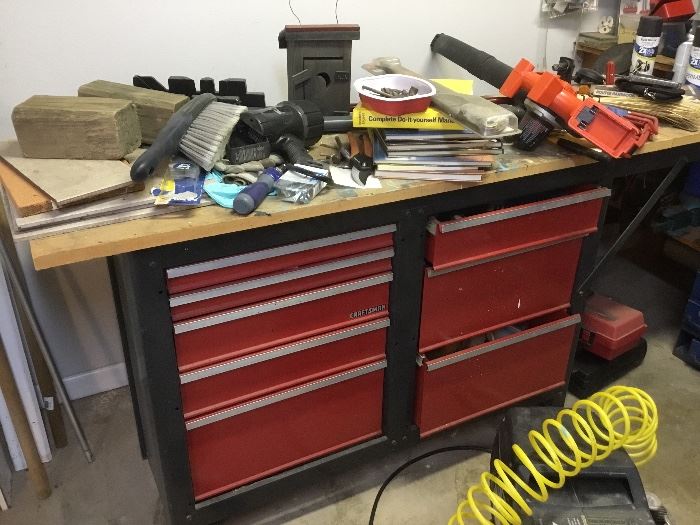 Tool box with shelf on top