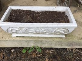 Concrete & painted planter - on front porch