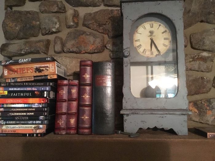 Clock, books, movies