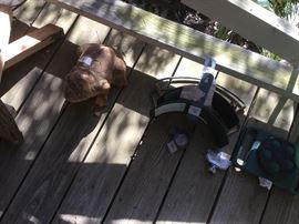 Outdoor items on patio