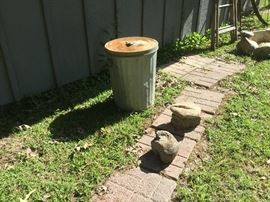 2nd metal garbage can