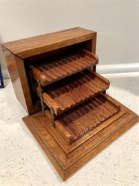 Vintage Oak Cigarette Box