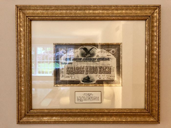 Framed New York Stock Exchange Commemorative Certificate 