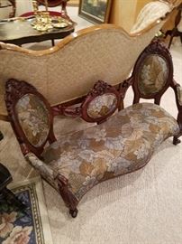 Child's or Doll Victorian settee.  There are more pieces in this style in the sale