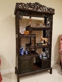 Oriental carved what-not or curio display