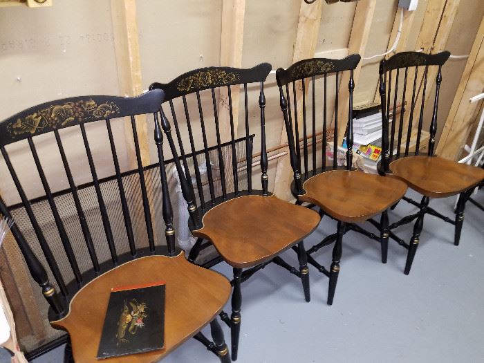 Set of 4 matching Hitchcock chairs