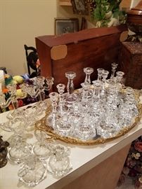 LOTS of toy glass candlesticks and many shapes and varieties