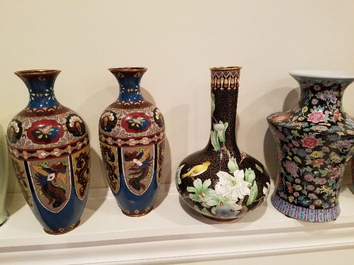 Oriental (and cloisonne) vases