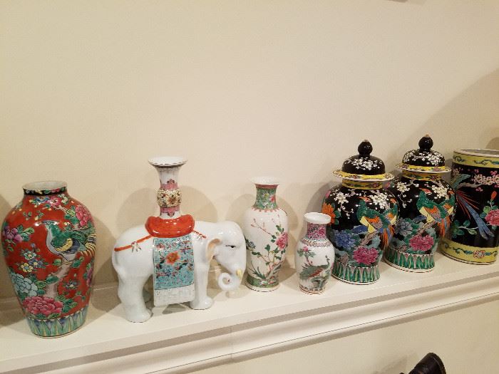 Oriental porcelain vases