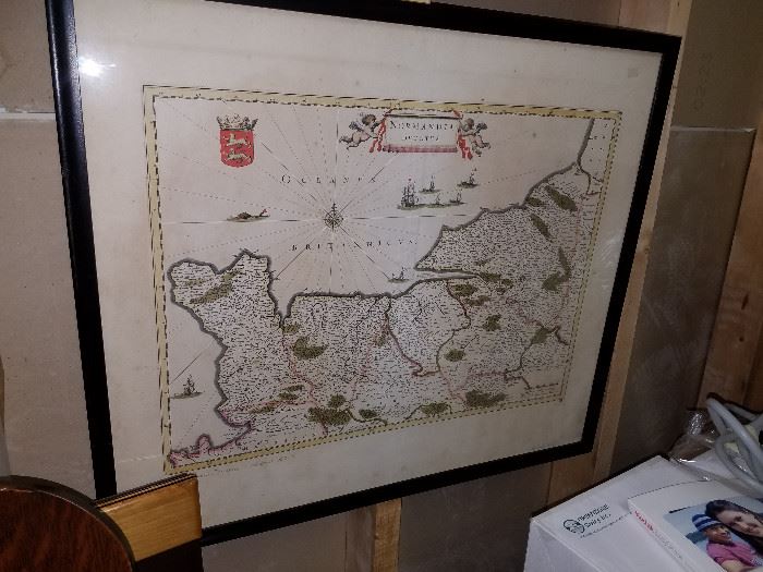 Appears to be a 17th century map of Normandy