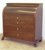 LOT 1822, EARLY WAL. BIEDEMIER CYLINDER DESK, 50T, 48W, 24D