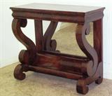 LOT 2838, EMPIRE FLAME MAH. PIER TABLE 36T, 40W, 19D