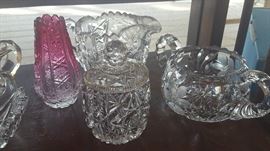 Cut Crystal & American Brilliant Glass