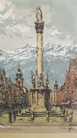 Etched Silk St. Anne Insbruck Austria
Hans Figura Austrian, 1898-1978