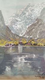 Etched Silk Hans Figura Austrian, 1898-1978