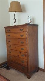 Handmade Dresser Lamp with Vellum Lampshade