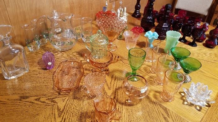 Various depression glass