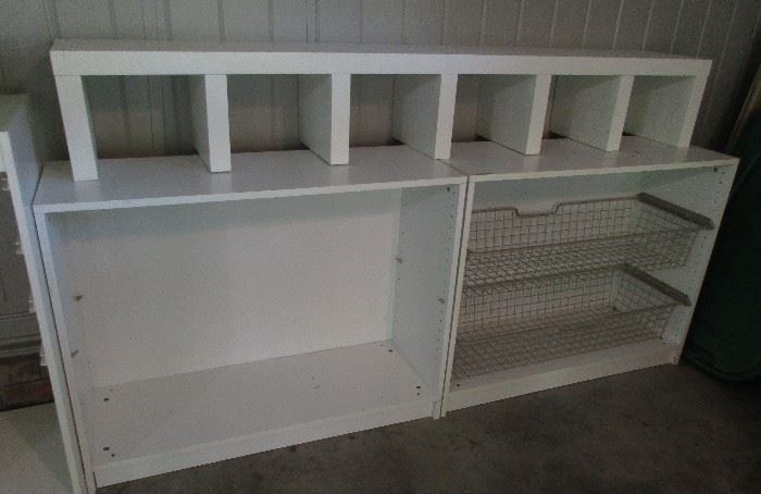 white storage unit