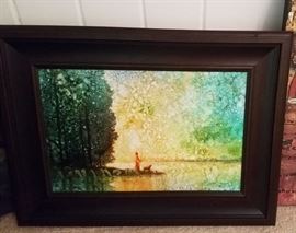 black framed print