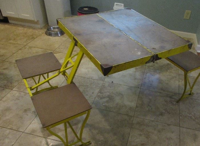 1940s folding camping table