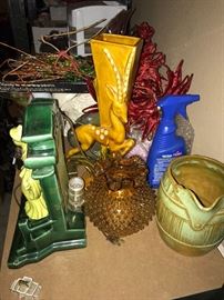 Frankoma, TV Lamps & VTG Vases