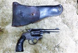 1929 Colt 38 Police Positive Pistol with WWI Military Holster ~ Works Well
