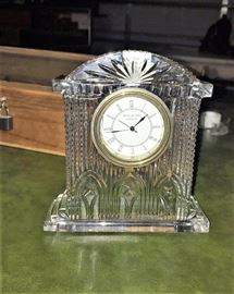 Waterford Crystal Mantel Clock ~ Acid Etched Mark in Bottom