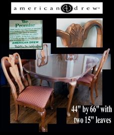 Dining Room Table with Four Chairs quality made by American Drew in North Carolina.