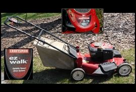 Craftsman 6.75hp ez walk lawn mower 22 inch cut with the bagger.