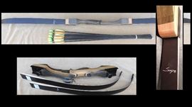 Semick recurve bow. Sage model with arrows. New, never strung.