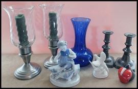 Candle holders and figurines