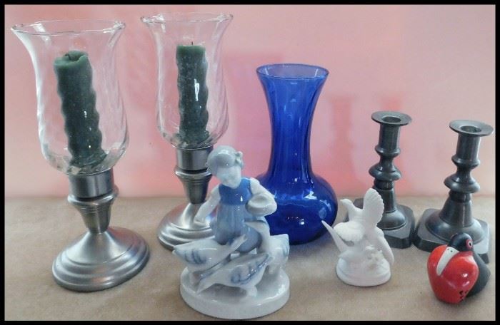Candle holders and figurines
