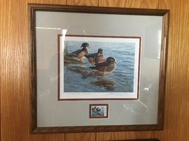 Ducks Unlimited Duck Stamp print by Seerey Lester Signed and numbered DU 1881/2000