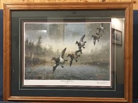 "Redheads Battle Snow" by Les Kouba                              Signed and numbered   966/3000