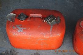 1 of 2 Metal gas cans