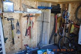 Many miscellaneous tools and garage items